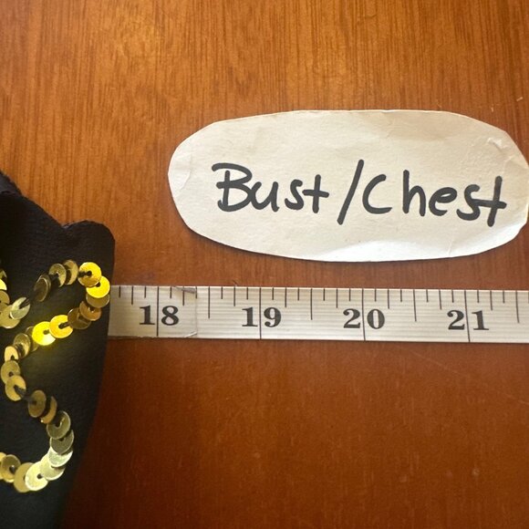 Forever 21 Black gold silver sequin vest hook closure M - Picture 3 of 6